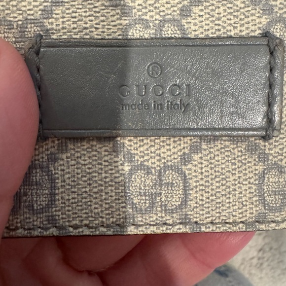 Gucci Gray and Cream Baby Bag